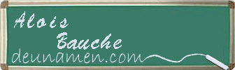 Alois Bauche Visitenkarte